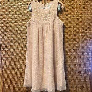 Elegant pale pink sleeveless tulle Catherine Malandrino dress girls sz 8 EUC